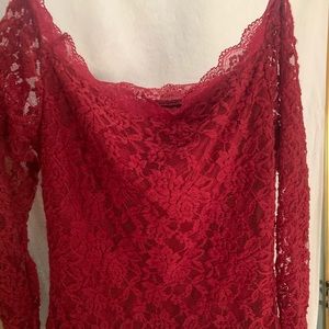 Long sleeve off the shoulder